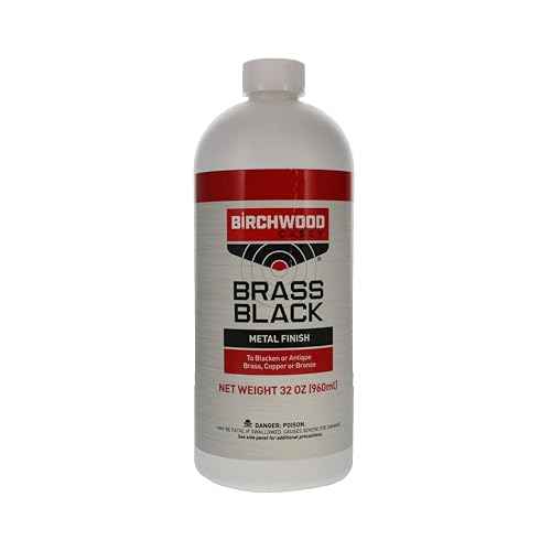 Birchwood Casey Fast-Acting Brass Black Metal Finish to Blacken or Antique Brass, Copper, Bronze Parts