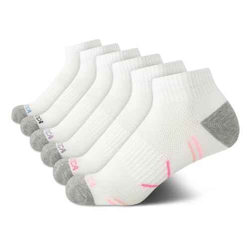 Nautica Womens Quarter Socks - 6 Pack Breathable Cushioned Athletic Performance Ankle Socks for Women (Sizes: 4-10)