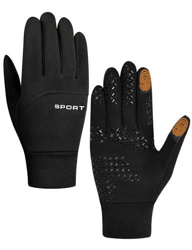 AURUZA Lightweight Running Winter Gloves,Windproof Cycling Gloves with Touch Screen Fingers for Men Women