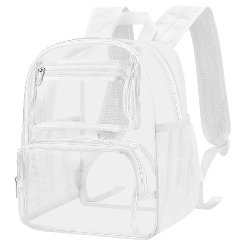 MAY TREE Small Clear Backpack Stadium Approved for Women and Men Clear Bag for Stadium Events Concert Sporting Festival, W...
