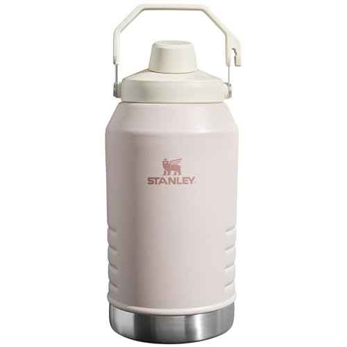 Stanley IceFlow Fast Flow Jug with Handle 96 oz | Twist On Angled Spout Lid | Leakproof for Travel and Sports | Insulated Stainless Steel | BPA-Free | Rose Quartz