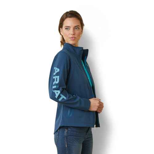 ARIAT New Team Softshell Jacket ? Women¡¯s Wind and Water Resistant Jacket