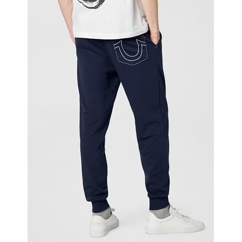 True Religion Mens Classic Logo Jogger Sweatpant