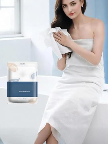 Premium Compressed Towel Tablets, Disposable Towel, 55.1 in x 27.5 in Large Bath Towel Travel Towel Reusable for Hotel Cam...