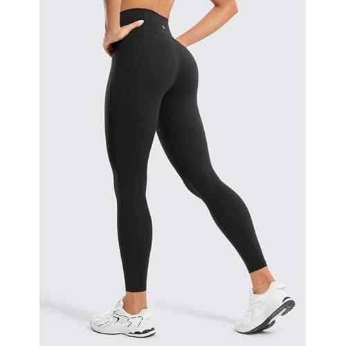 CRZ YOGA Butterluxe Workout Leggings Pockets 25'' - High Waisted Gym Womens Yoga Pants Buttery Soft