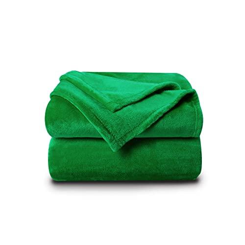 NANPIPER Fleece Blankets Super Soft Flannel Queen Size Blanket for Bed Luxury Cozy Microfiber Plush Fuzzy Blanket,Emerald ...