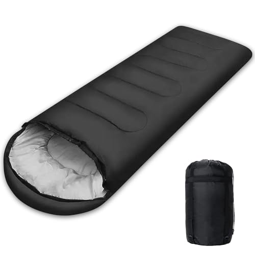 Petgin Camping Sleeping Bag 3 Seasons Warm & Cool Weather, Lightweight, Waterproof, Portable Backpacking for Adults & Kids...