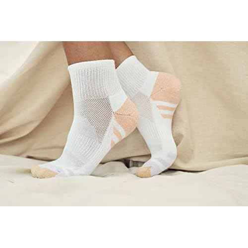 GOLDTOE womens Half Cushion Sport Quarter Socks With Mesh, 6-pairsSocks
