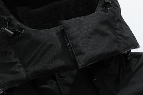 UTWGN Men's Ski Jacket Winter Warm Snow Coat Waterproof Windbreaker Hooded Work Outerwear Snowboarding Jackets