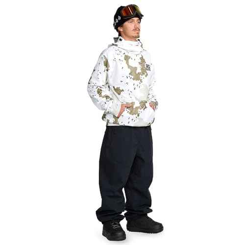 Volcom mens Hydro Fleece Riding Hoodie ? Water-repellent Sweatshirt With Storm Hood & Thumbholes