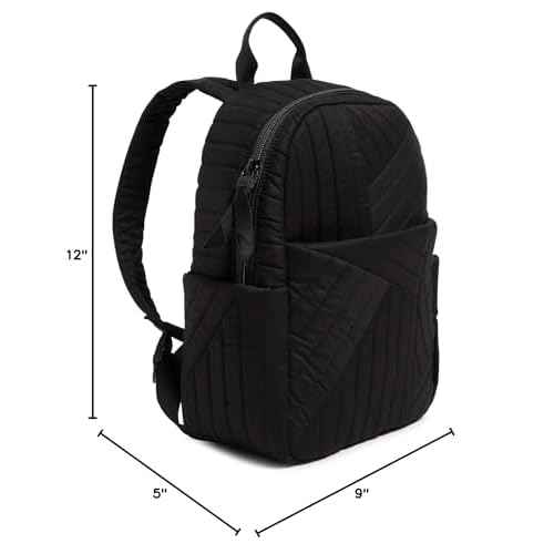 Vera Bradley Women's Cotton Small Backpack, True Black, One Size