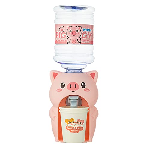 BM Kid Cold Water Dispenser Small Frog Piggy Shape Mini Drinks Dispenser with Tank,Desktop Water Dispenser Toy Desktop Dri...