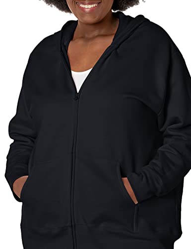 JUST MY SIZE Plus Size ComfortSoft EcoSmart Fleece Full-Zip Women's Hoodie
