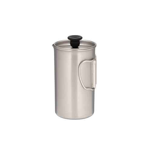 Snow Peak Titanium French Press - Ultralight Coffee Maker for Camping, Backpacking & Hiking - Camping Cookware Essential for Coffee Anywhere