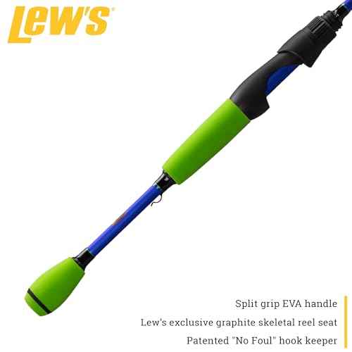 Lew's Wally Marshall Speed Shooter Fishing Rod, 1-Piece IM8 Graphite Blank, Stainless Steel Guides, Split-Grip EVA Handle