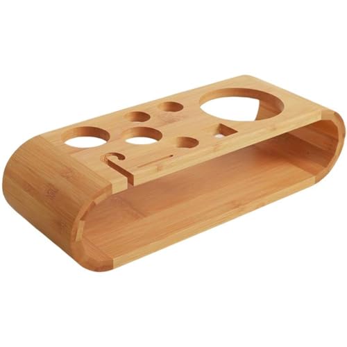 Fjlitx Bartender Kit Stand,Cocktail Shaker Set Wooden Stand Multipurpose Bartending Tool Holder Wood Bartending Tool Stora...