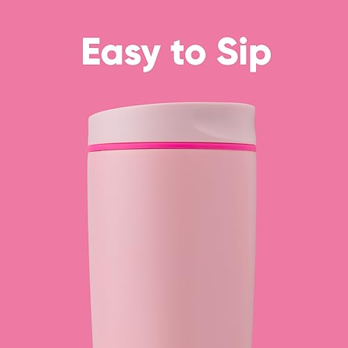 Owala SmoothSip Slider Insulated Stainless Steel Coffee Tumbler, Reusable Iced Coffee Cup, Hot Coffee Travel Mug, BPA Free...