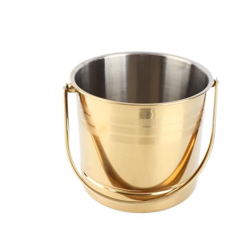 Insulated Stainless Steel Ice Bucket 1L Professional Thickened Stainless Steel Ice Bucket with Filter Plate for Cocktail B...