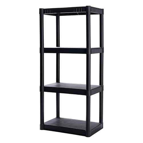 Plano 4-Shelf Plastic Storage Shelves, 48¡± x 23¡± x 14¡±, 200lb Capacity, Pantry, Office, Closet and Garage Shelves, Easy to Assemble, Durable Plastic Shelving Unit