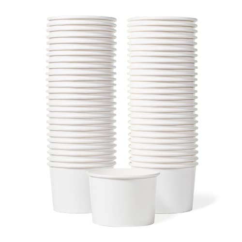 MATICAN Paper Ice Cream Cups - 50-Count 9-Oz Disposable Dessert Bowls for Hot or Cold Food, 9-Ounce Party Supplies Treat C...