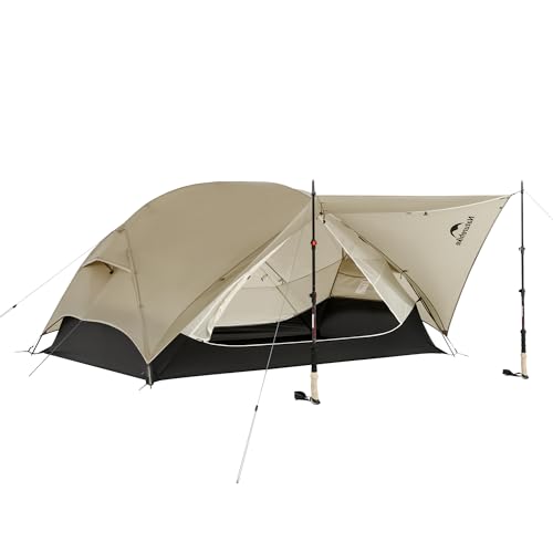 Naturehike Mongar UL 1-2 Person Backpacking Tent,15D Nylon Waterproof Ultralight One Person Two Person Tent with Footprint