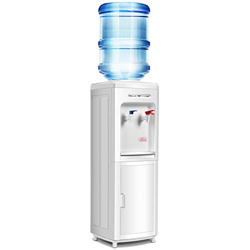 SAFEPLUS Top Loading Water Cooler Dispenser, Hot & Cold Freestanding Water Cooler Holds 5 Gallon Bottles Perfect for Home ...