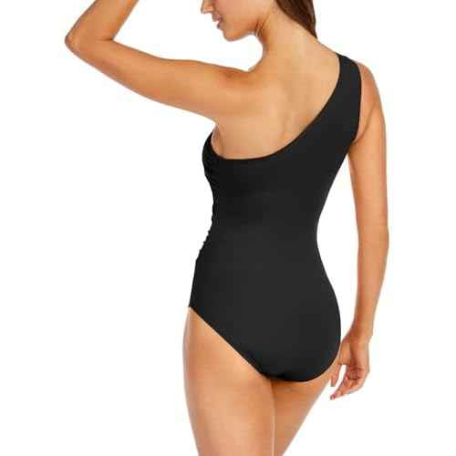 Michael Kors Swimwear Women's Logo One Shoulder One Piece