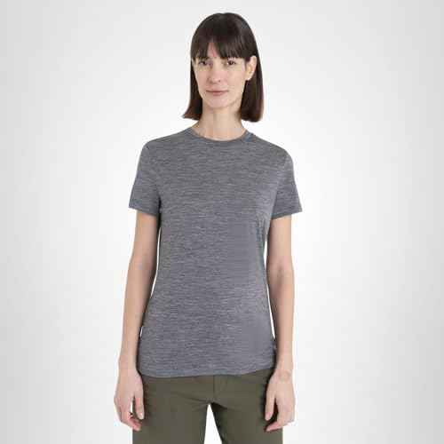 Icebreaker Women’s 150 Merino 150 Tech Lite III Short Sleeve T-Shirt - Gritstone Heather - Large