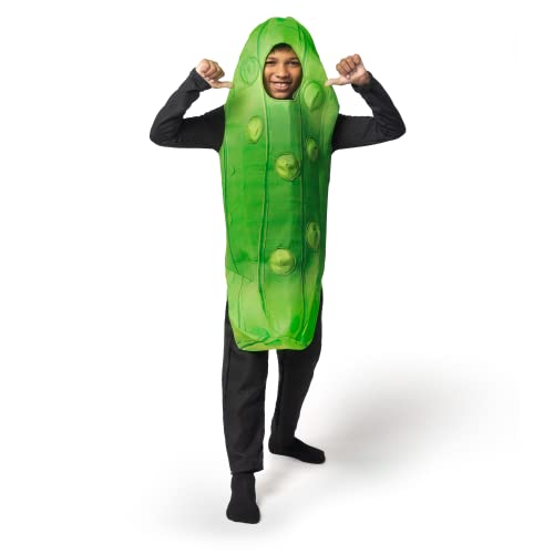 Spooktacular Creations Pickle Costume Kids, Food Themed Fruit Jumpsuit for Child Teens Halloween Dress Up Cosplay Party