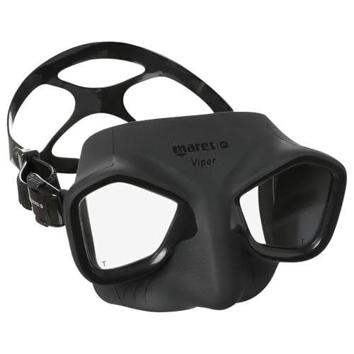 Mares Viper Mask for Freediving and Spearfishing - Low Volume Wide-Field Diving Mask with Fog-Resistant Silicone Skirt & Ergonomic Strap