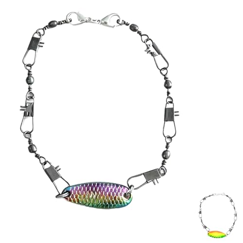 Eagyrosi Handmade Fishing Lure Bracelet with Metal Swivels and Spoon Lures - Excellent Gift for Men, Women, Anglers, and O...