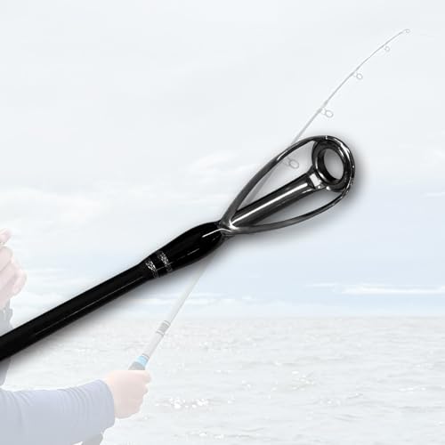 Fiblink 3-Piece Spinning Rod Heavy Spinning Fishing Rod Portable Fishing Rod Graphite Spin Rod (30-50 Pound Test)