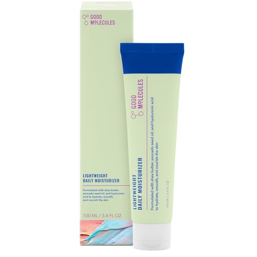Good Molecules Lightweight Daily Moisturizer Face Cream – 100 ml / 3.38 fl oz - Non-Greasy Facial Moisturizer Face Lotion ...