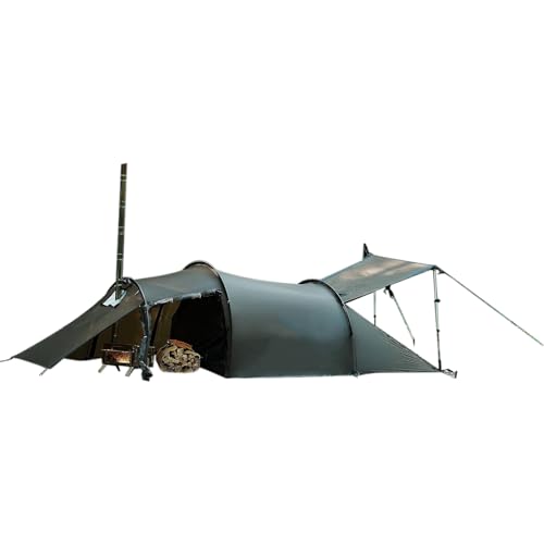 Hot Tent with Stove Jack – 4 Season Waterproof & Windproof Shelter for 1–4 People, Lightweight for Camping, Hiking, Huntin...