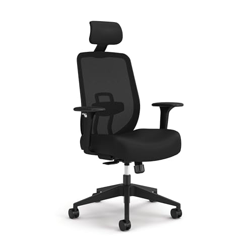 HON Altern Ergonomic Office Chair with Headrest, Arms, Wheels, Foam Cushion Seat, Mid Back Home Office Desk Chair Comfy, G...