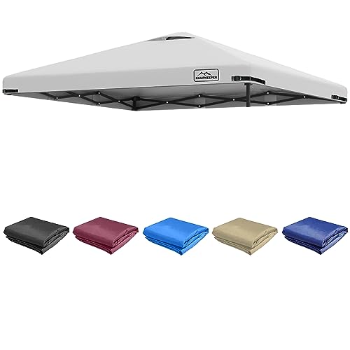 KAMPKEEPER Replacement Top Pop Up Canopy Tent Cover Roof with Air Vent and Adjustable Elastic Strap, Polyester UV Waterpro...