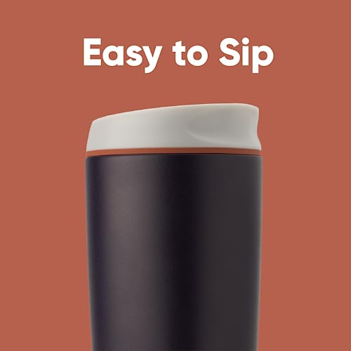 Owala SmoothSip Insulated Stainless Steel Coffee Tumbler, Reusable Iced Coffee Cup, Hot Coffee Travel Mug, BPA Free, 20 o...