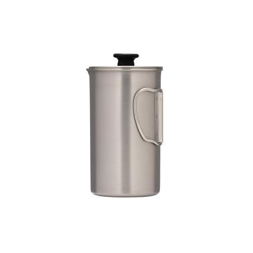 Snow Peak Titanium French Press - Ultralight Coffee Maker for Camping, Backpacking & Hiking - Camping Cookware Essential for Coffee Anywhere