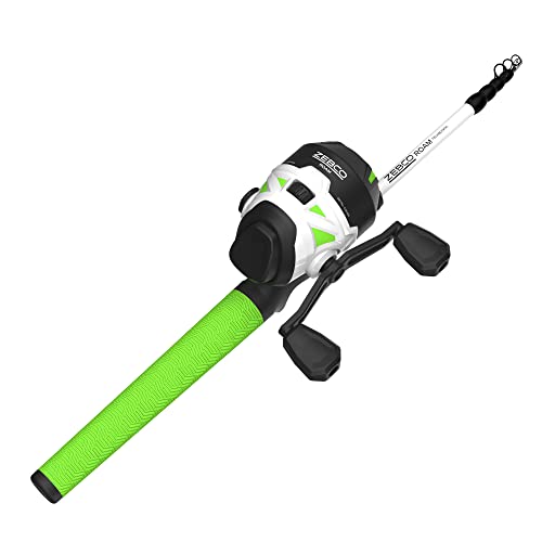 Zebco Roam Telescopic Fishing Rod and Spinning or Spincast Fishing Reel Combo, Durable 6-Foot Fiberglass Rod with ComfortG...