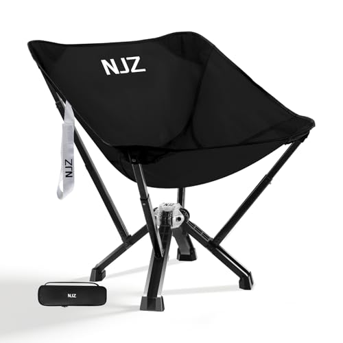 NJZ Folding Outdoor Chair — Easy Outdoor Comfort, Simple One-Piece Design, Stable Aluminum Frame, Relaxed Seating for Back...