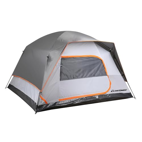 EchoSmile 2/4 Person Camping Tent, Lightweight Dome Family Tent with Rainfly, Easy Setup, Waterproof & Windproof Outdoor S...
