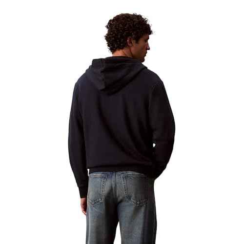 Calvin Klein mens Relaxed Fit Archive Logo Fleece Full Zip Hoodie