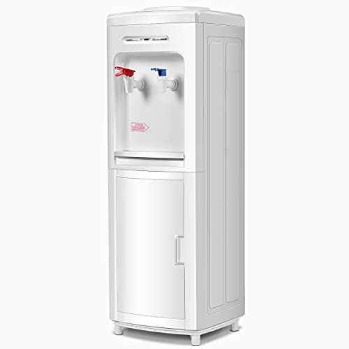 SAFEPLUS Top Loading Water Cooler Dispenser, Hot & Cold Freestanding Water Cooler Holds 5 Gallon Bottles Perfect for Home ...