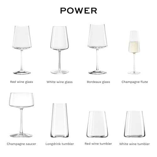 Stölzle Lausitz Champagne Glasses Power 4-Piece Set 8 oz – Elegant Flutes Ideal for Prosecco & Sparkling Wine – Crystal Ch...