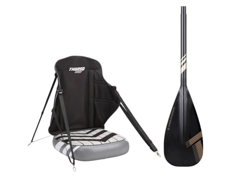 THURSO SURF Kayak Conversion Bundle | Inflatable Kayak Seat with Back Support + Carbon Hybrid Paddle Blade | Transforms St...