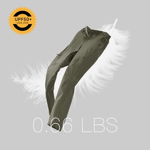 Postropaky Mens Hiking Quick Dry Lightweight Waterproof Fishing Pants Outdoor Travel Climbing Stretch Pants