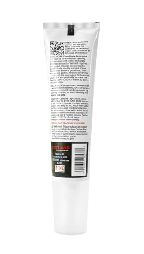 Rutland EZ Spread Stove Gasket Cement, High Temp Cement, Fiberglass & Metal Adhesive for Wood Stove Gaskets, Made in USA, Black, 2.3 Oz