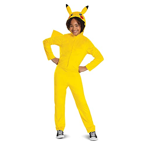 Pikachu Costume for Kids, Official Pokemon Costume Hooded Jumpsuit