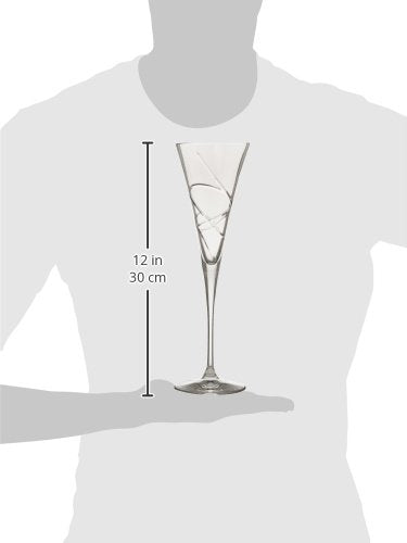 Lenox Adorn Crystal 2-Piece Toasting Flute Set, 2 Count, Clear, 7oz