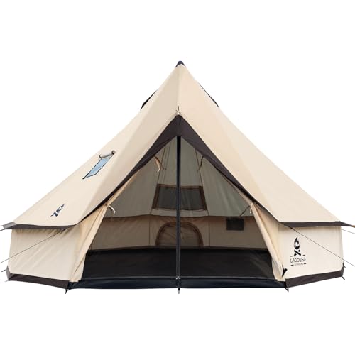 Oxford Bell Yurt Tent with Stove Jack, Easy-to-Maintain Yurts for All Year Living, 4 Season Yurt Tents for Camping, Family...